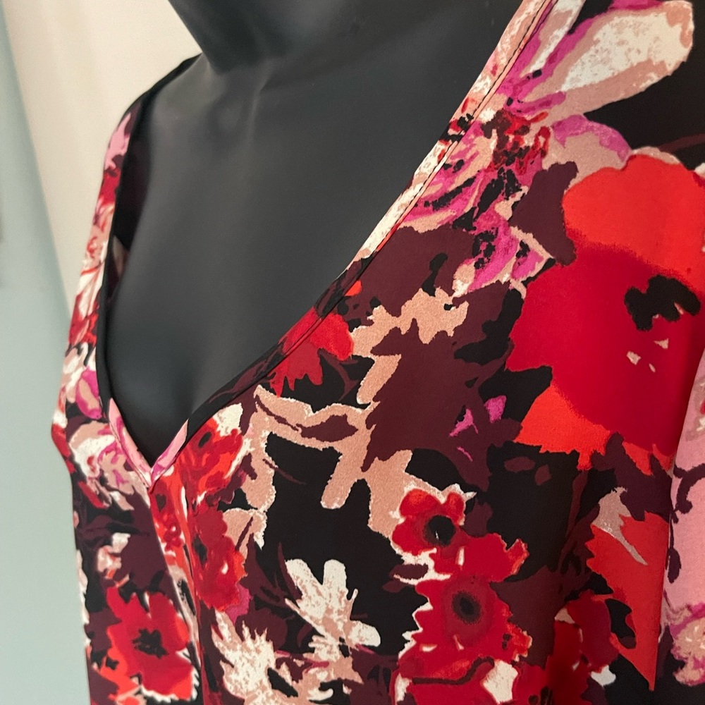 Floral Tunic, Polyester By Chenault - image 2